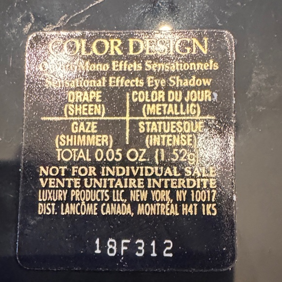 Lancôme Eyeshadow Quad - Black, Brown, Cream, Gray - Picture 3 of 5